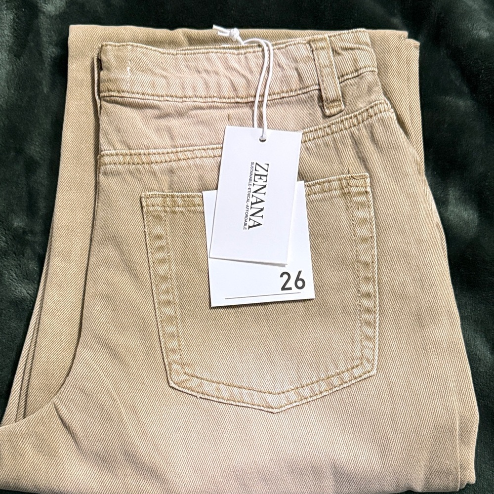 Zenana Outfitters Tan Ankle & Cropped Jeans